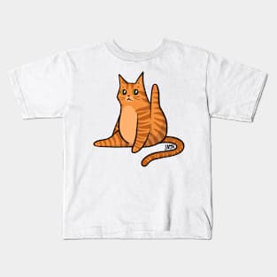 Ginger Cat Leg Up Kids T-Shirt